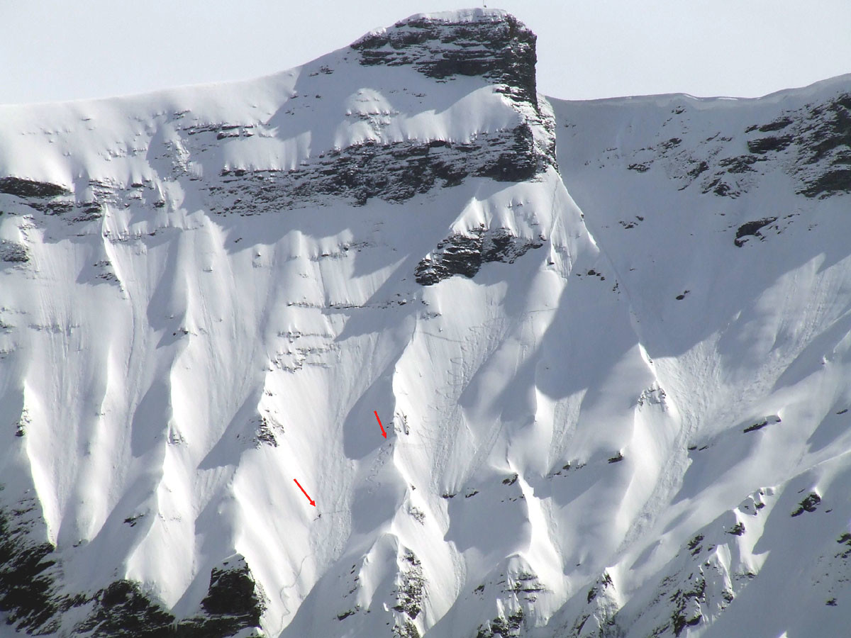 Aiguile Croche: face Nord, vue d'en bas