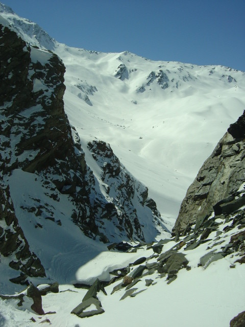 Le passage de la gorge sur le cheminement de la cabane de Valsorey