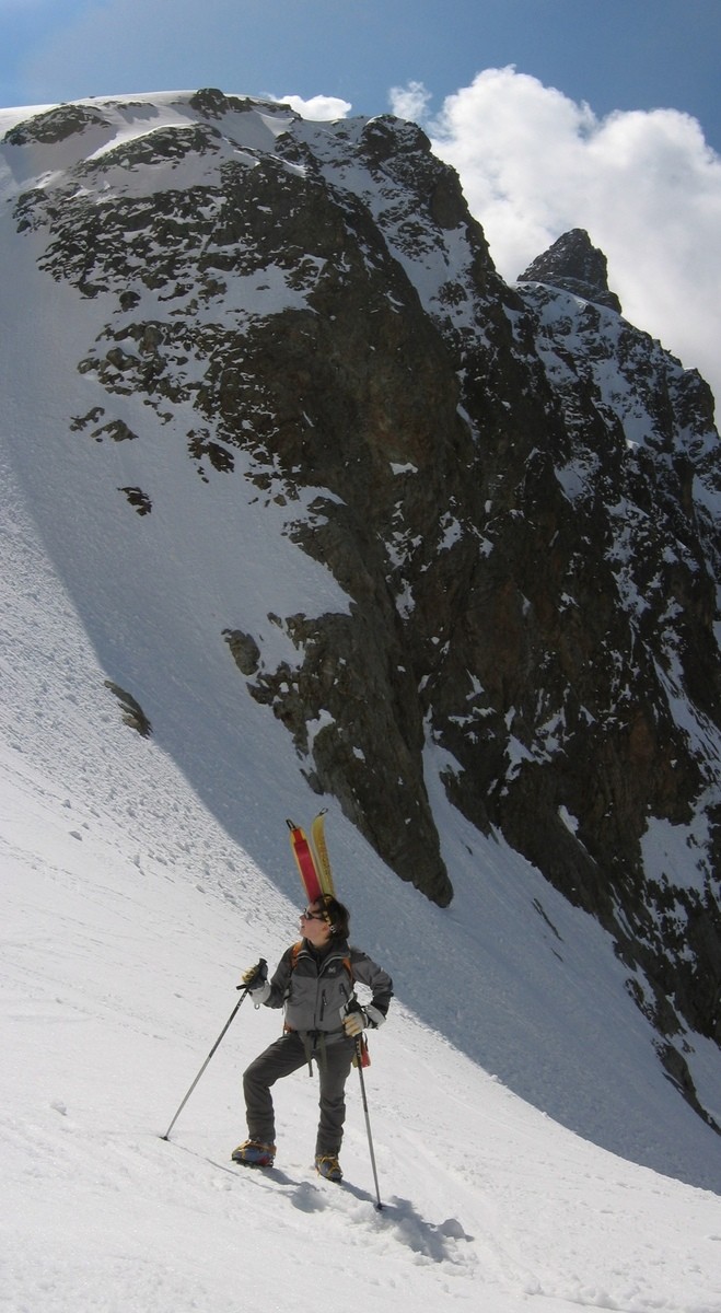 Replat intermédiaire sous le glacier courbe