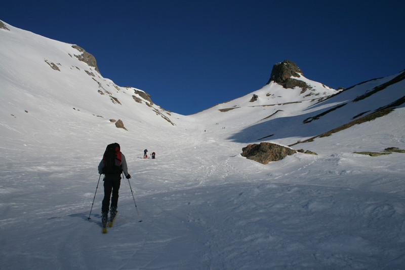 Pic Blanc du Galibier - montée dans la combe de la partie inférieure