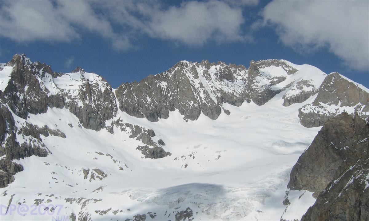 Glacier de la Selle : du col de la Girose à la Brèche du Râteau