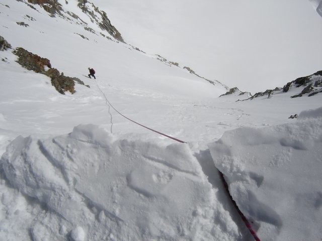 Descente du Naso del Lyskamm