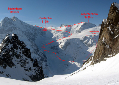la salita al Susten ed allo Gwächtenhorn