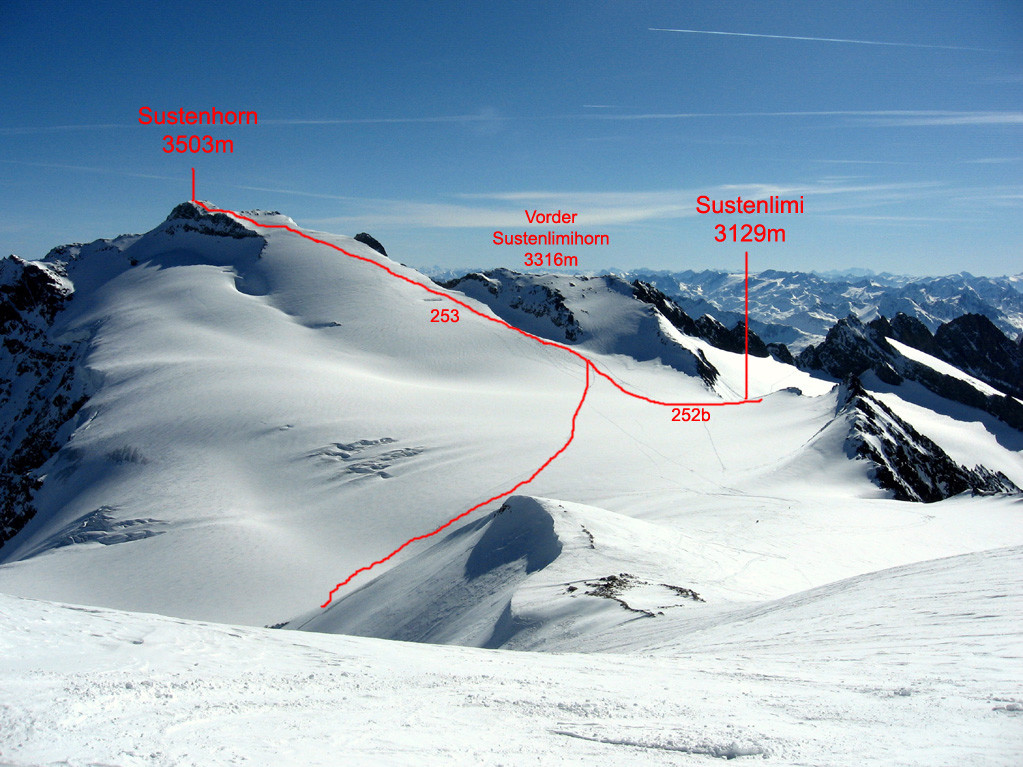la parte terminale dell'itinerario di salita