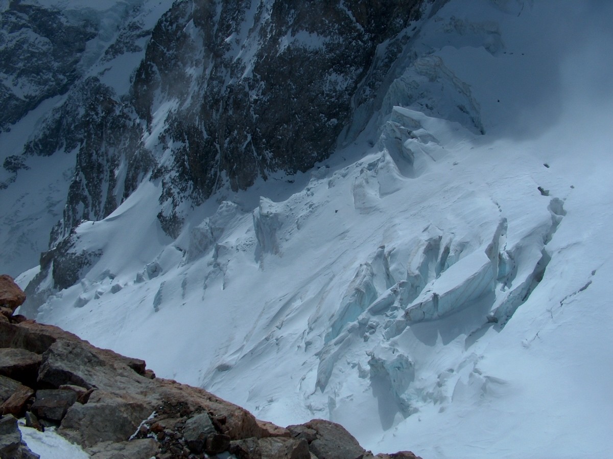 Le Glacier de l'Homme depuis le refuge de l'Aigle.