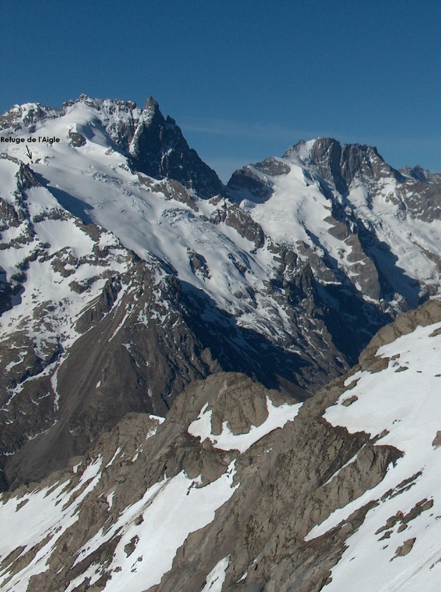 Meije, Glacier du Tabuchet, Râteau.