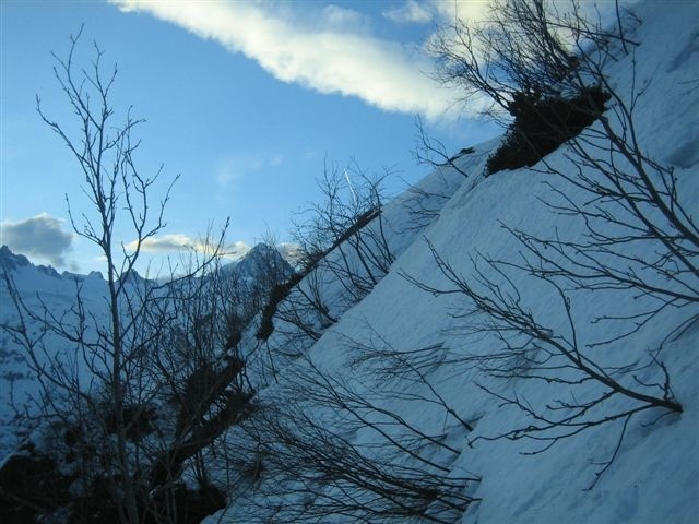 Dans le couloir d'avalanche ... Argentière