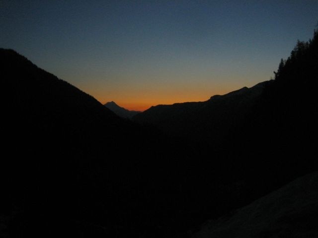 Début du jour et du vallon de Bérard