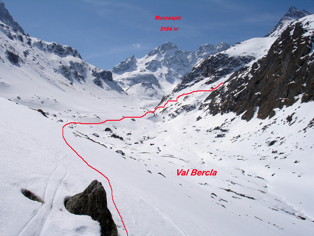 Parte del tracciato in Val Bercla.