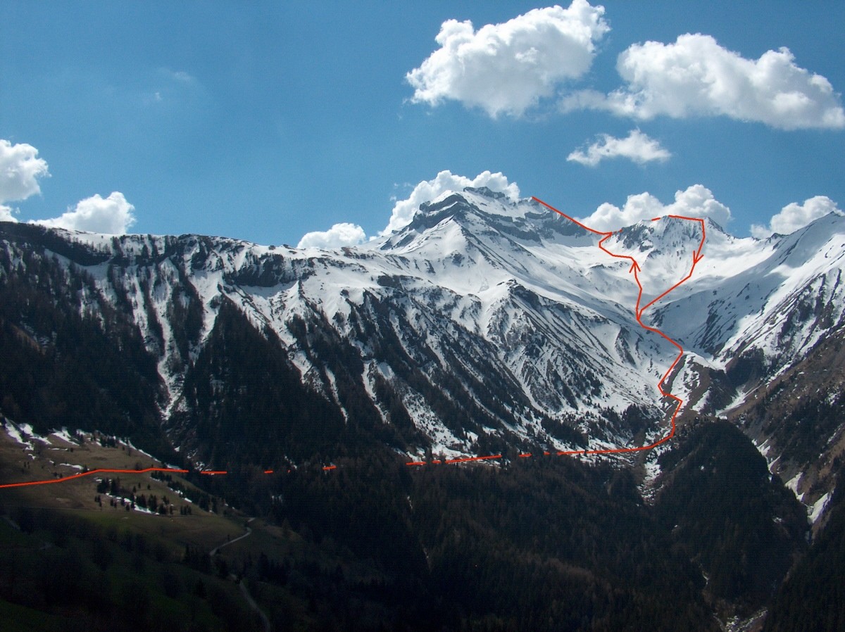 Le Vallon du Grand Renaud et les sommets homonymes depuis Villard-Reymond.