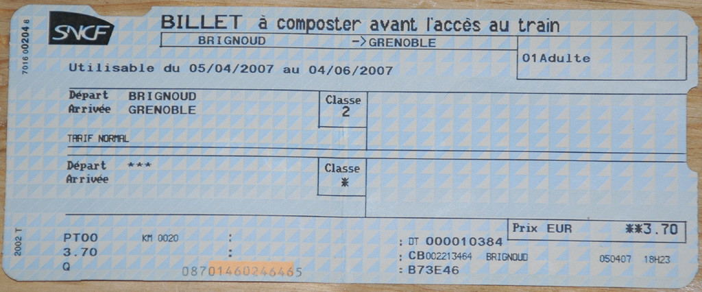 billet de train cff sms