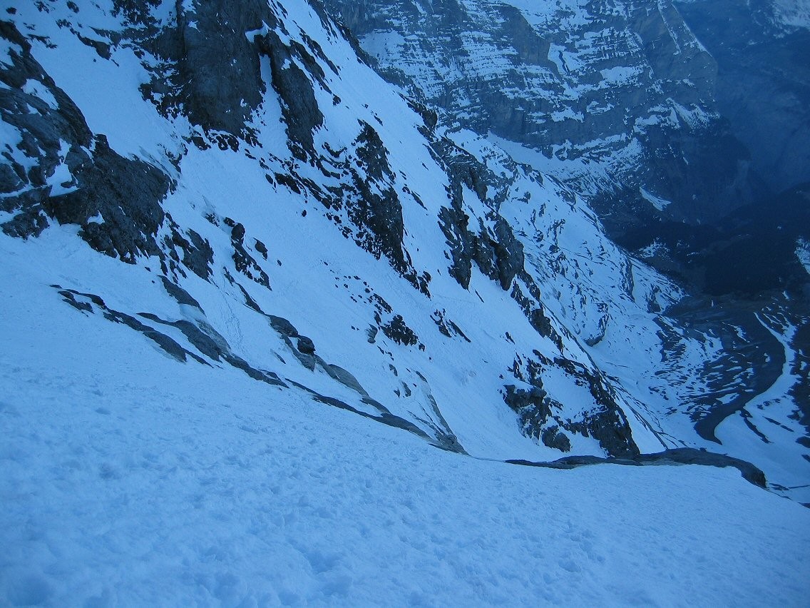 Vue du bas du couloir de la face W
