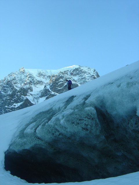 Au départ sur Bas Glacier d'Arolla