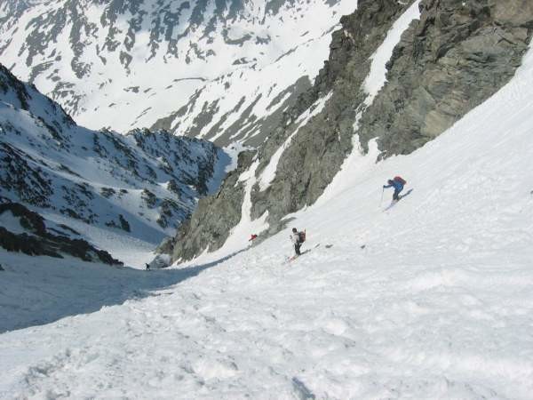 Scendendo nel couloir d'Annibal al Velan