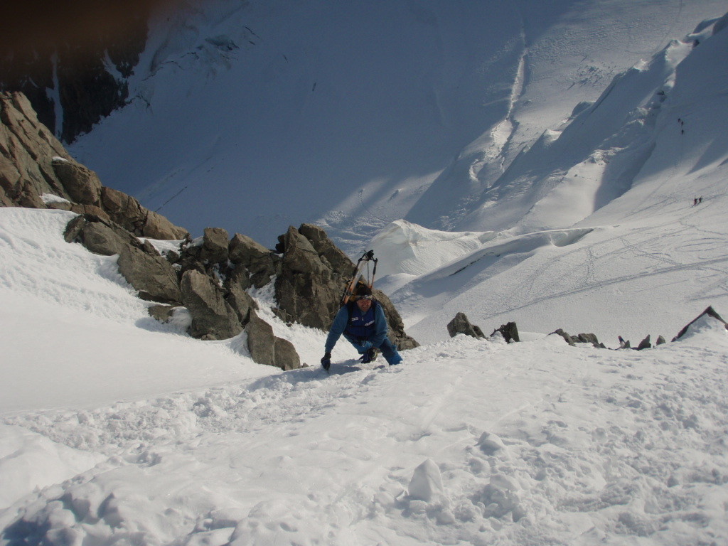 Serge dans la sortie au Col du Mont Maudit - 4345m
