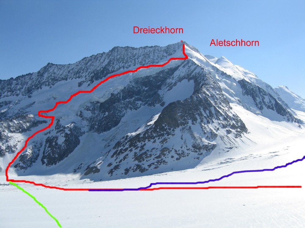 La salita al Dreieckhorn
