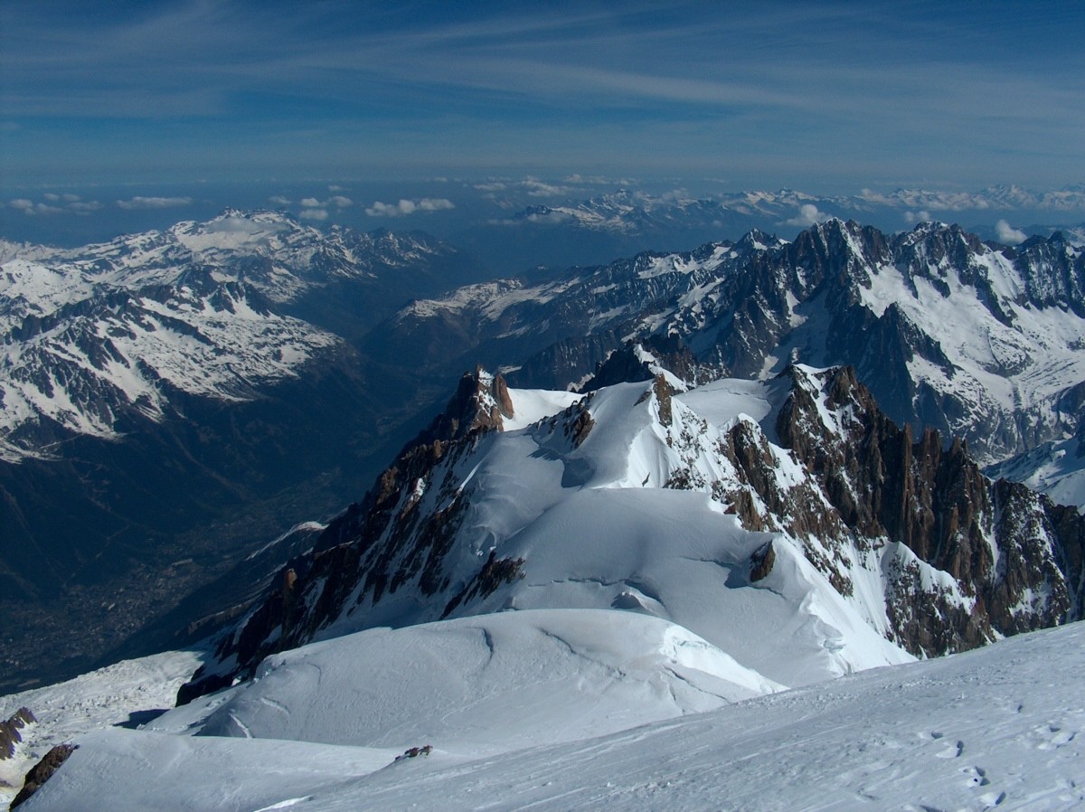 Du Mont Blanc vers le NE.