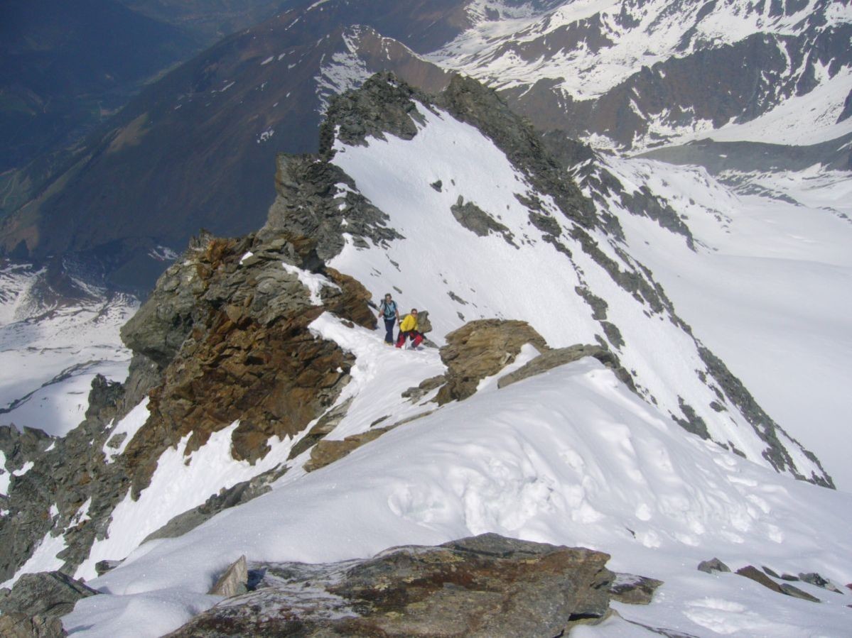 Sur l'arête menant au sommet du Ritord