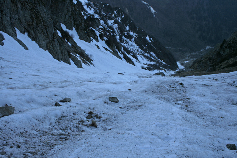 Couloir du Pertuis - vers le milieu