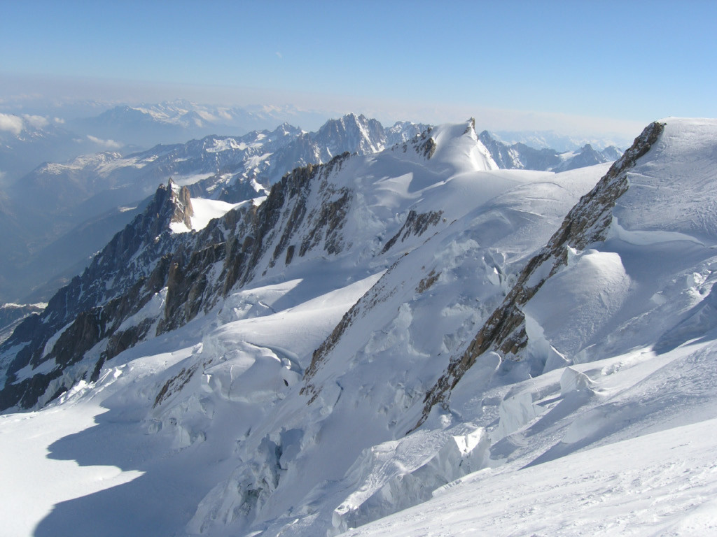 Mont maudit depuis la face nord du Mont Blanc