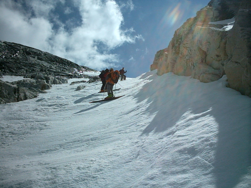 Partie étroite du couloir du Barrhorn