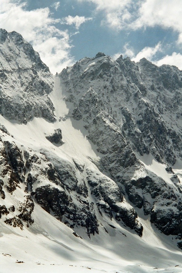 le couloir N du Col de la Roche Faurio