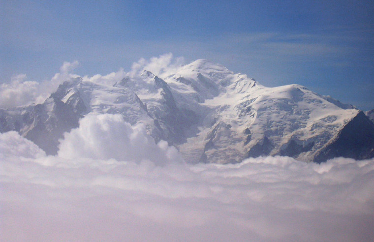 Buet - La massif du Mont Blanc vu du sommet du Buet