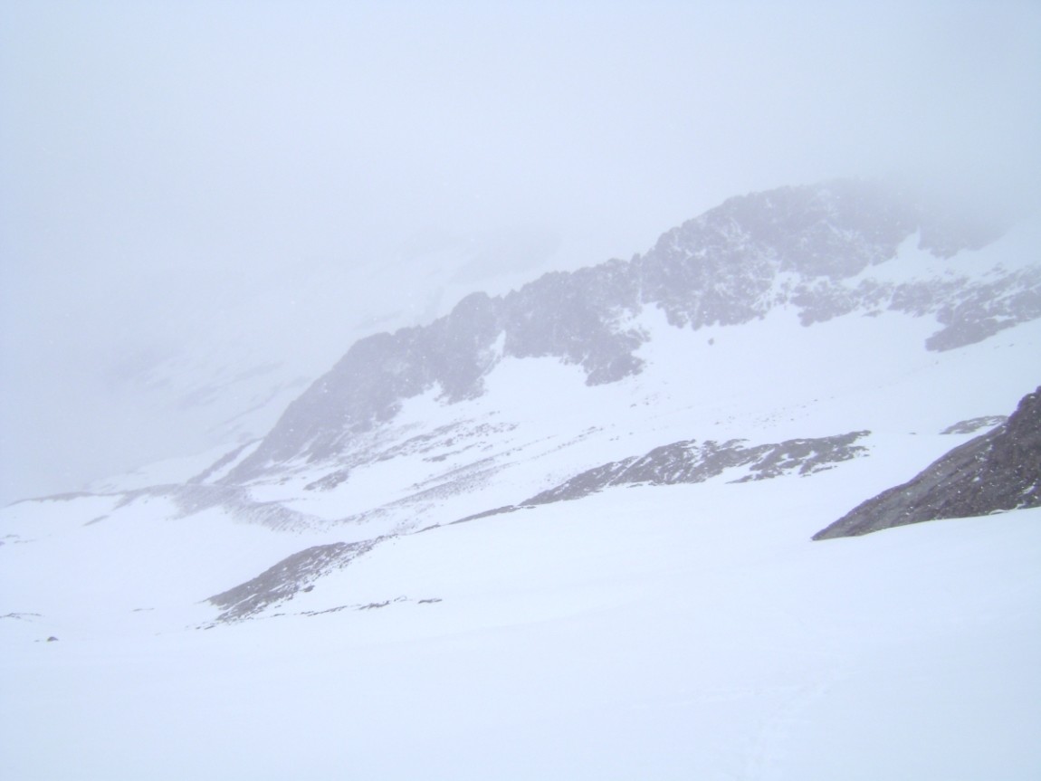 à la montée de l'aiguilles des glaciers