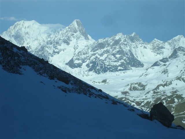 Mont-Blanc et Grandes Jorasses plus près