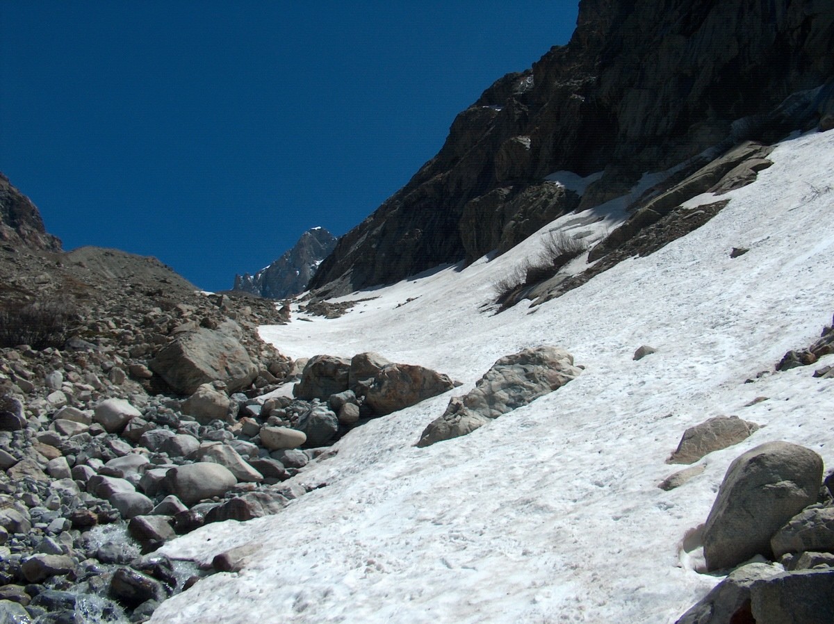 La limite skiable.