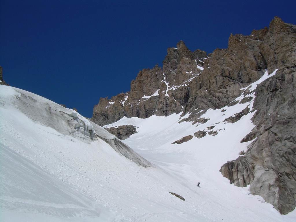 Le glacier de Sialouze à skis