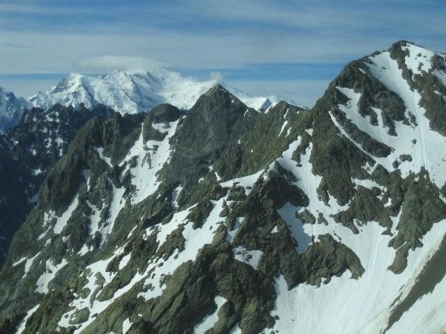 Pointe de la Terrasse et Mont-Blanc depuis le sommet