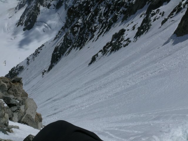 Pente côté Argentière sous l'aiguille qui remue