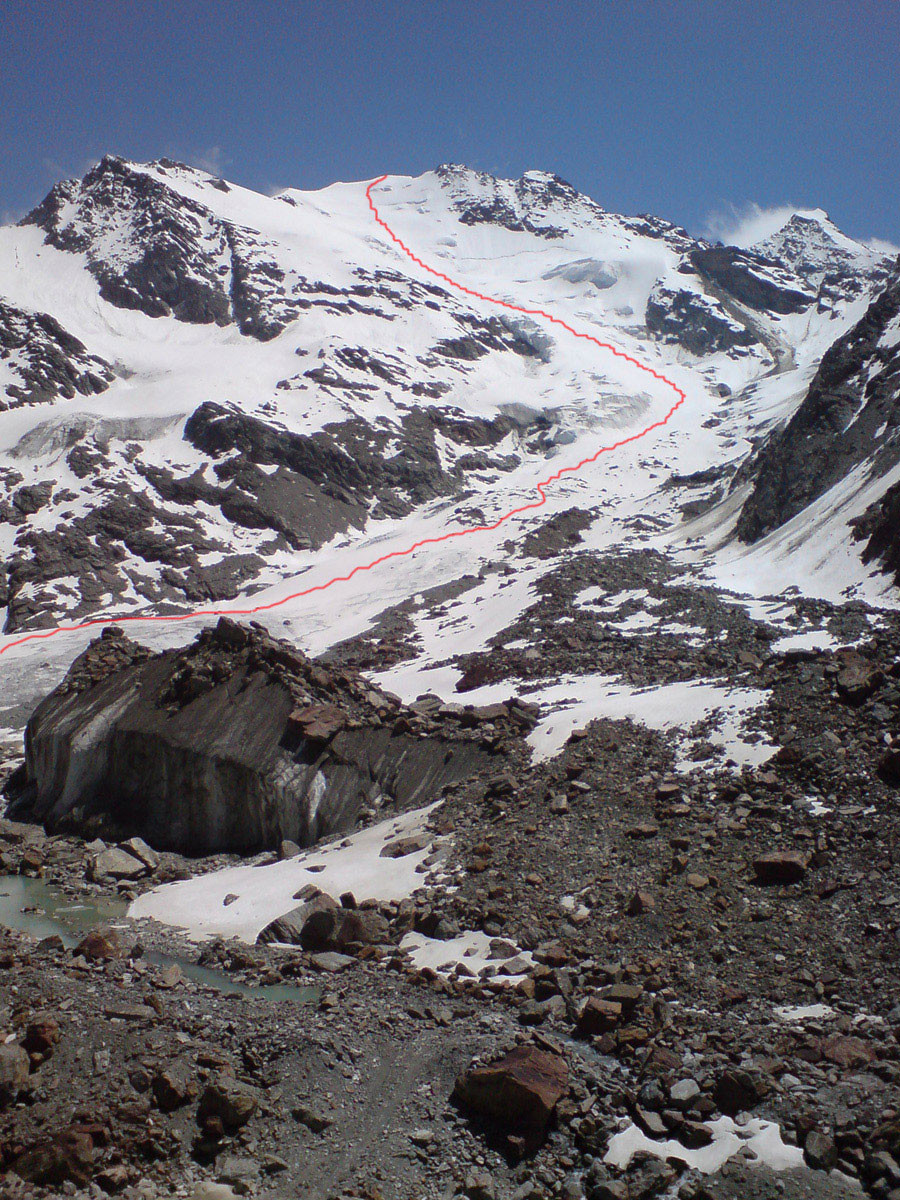l'itinéraire de la descente