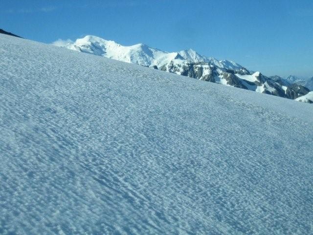 Le Mont-Blanc en arrivant à la Terrasse