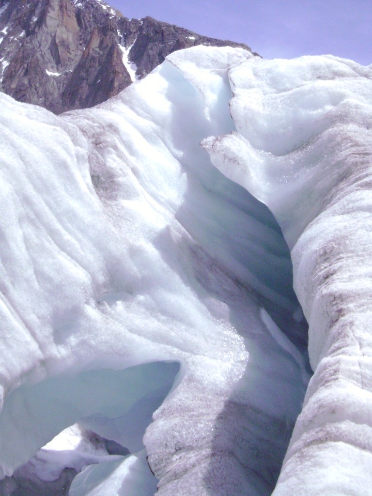 Le glacier, vers le bas