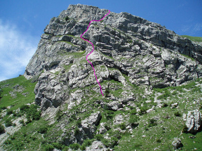 Rochers du Charvet Itineraire Face S Rochers du Charvet Itineraire Face S