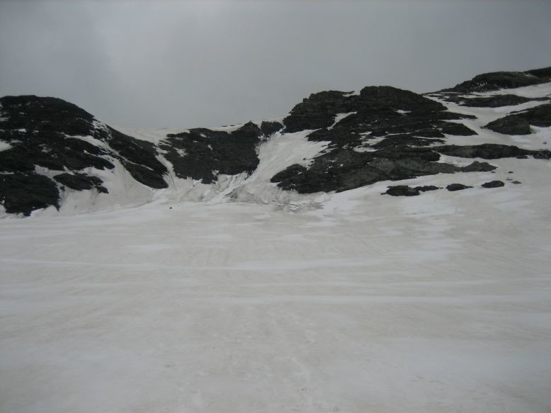 Col Pelvo Roux : descente sur le glacier du Géfret