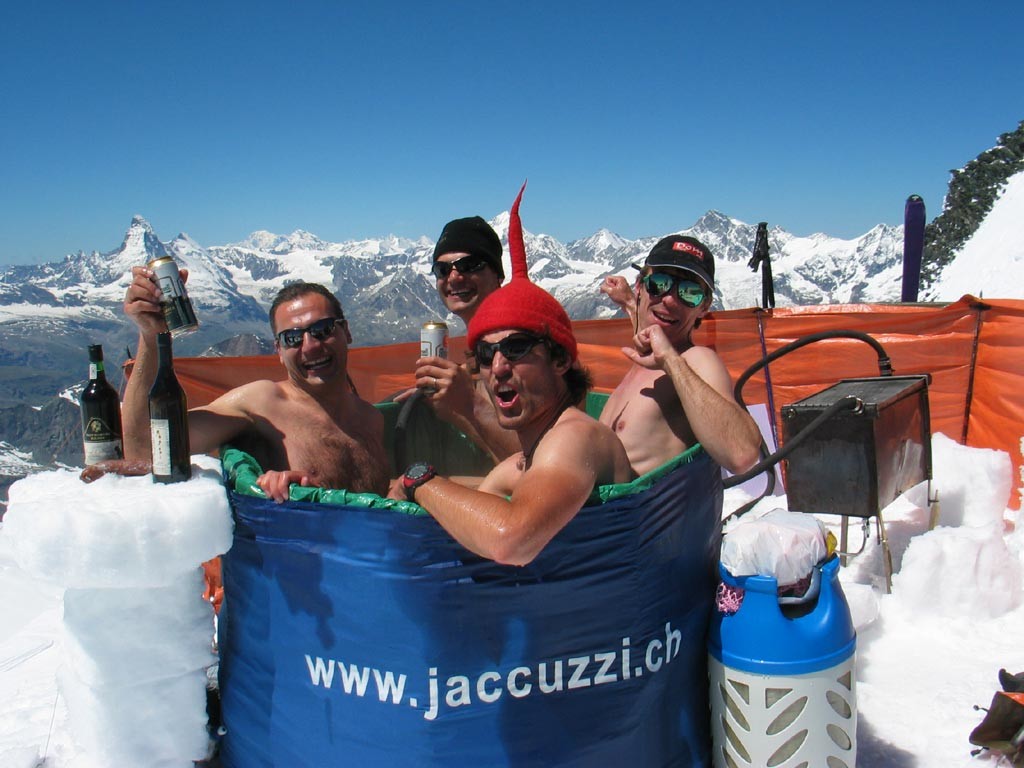 Jaccuzzi au sommet de l'Allalin, 4027m