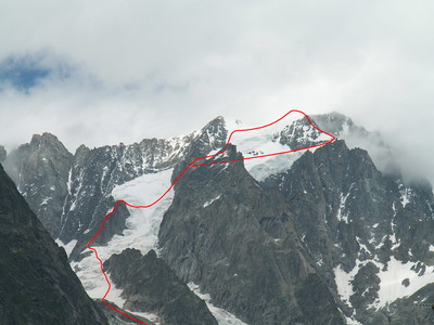Voie normale des Grandes Jorasses