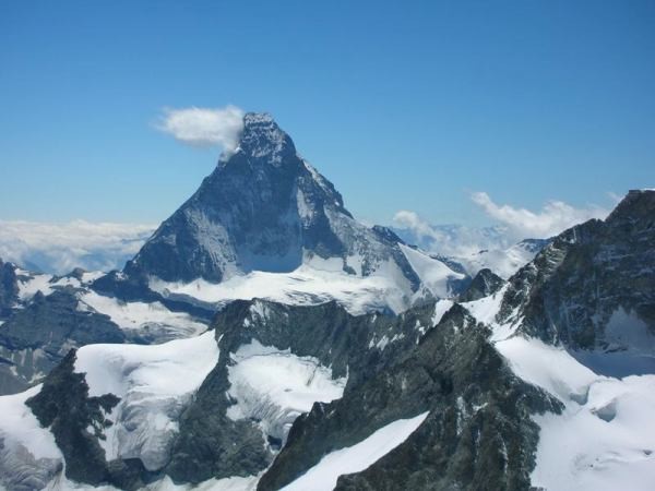 La face nord du Cervin vu de la course