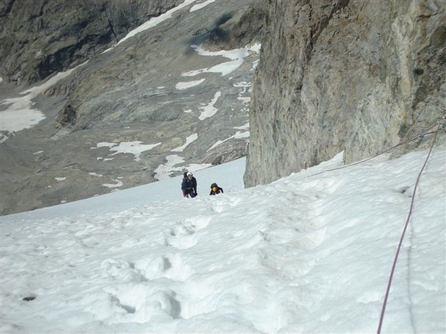 Sur le haut du glacier carré.
