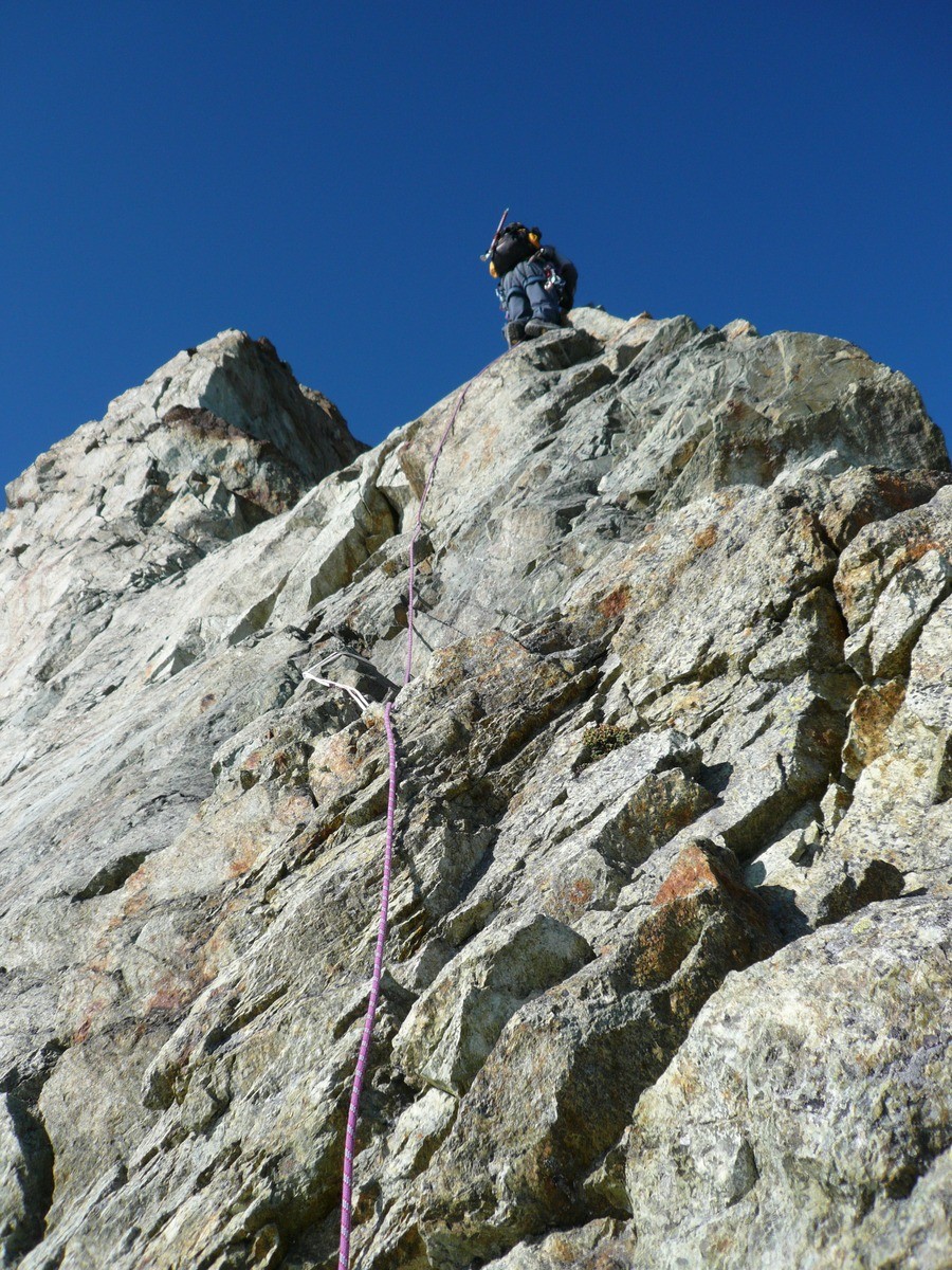 Stéphane sur l'arête sommet N