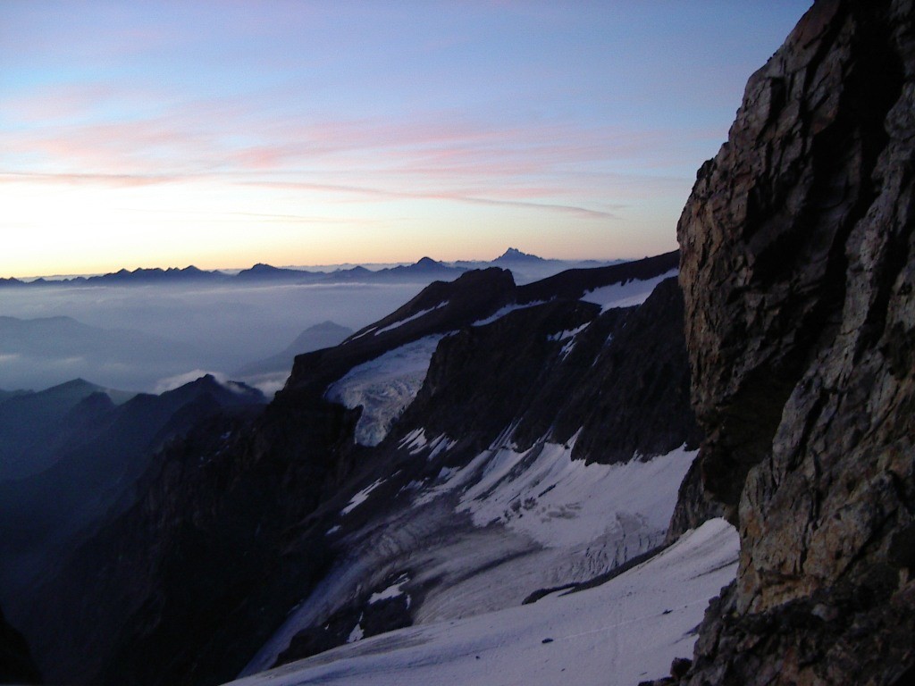Lever de soleil depuis le Col de Monetier
