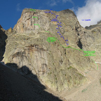 Corno Stella, face SW - "Lupetti"