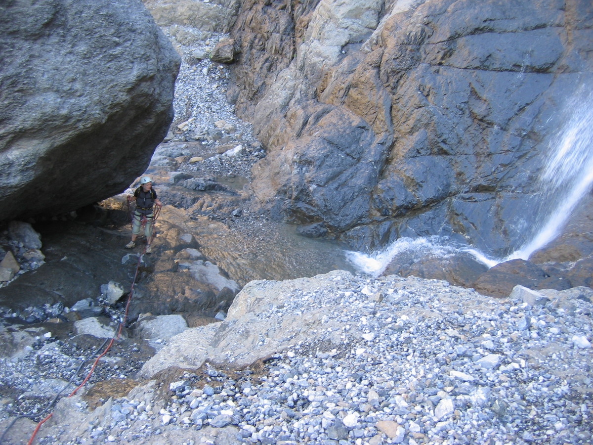 Traversée de la cascade centrale