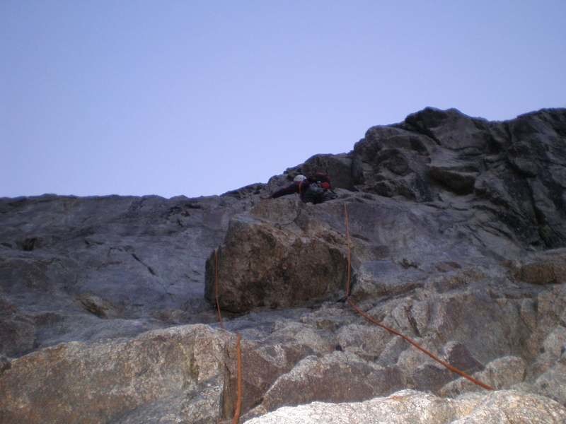 Arête des Monts Rouges à l'aiguille de Triolet : attaque