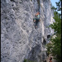 6c traversée (35mètres) à Bitnje (Slovénie)