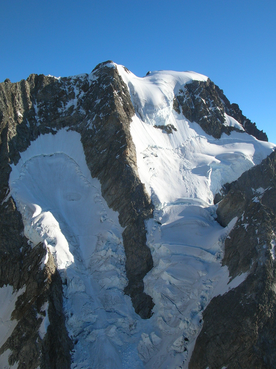 Itininéraire des Grandes Jorasses. Rochers du Reposoir et Whymper.