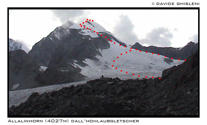 Allalinhorn dall'Hohlaugletscher